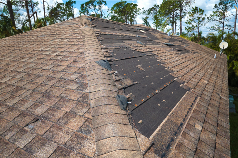 Missing Shingles needing roof repair montgomery NY by Northland Roofing